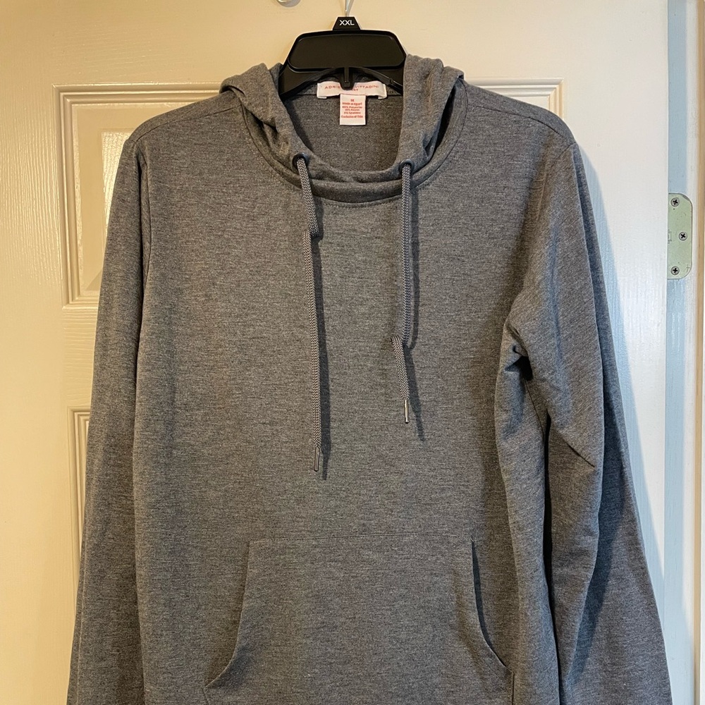 Adrienne Vittadini Charcoal woman’s Hoodie. Lightweight